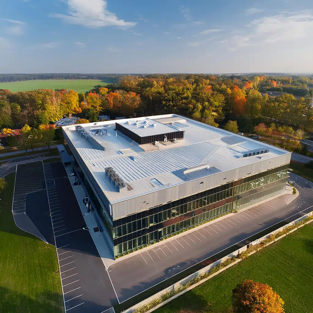 commercial building roof inspection by drone